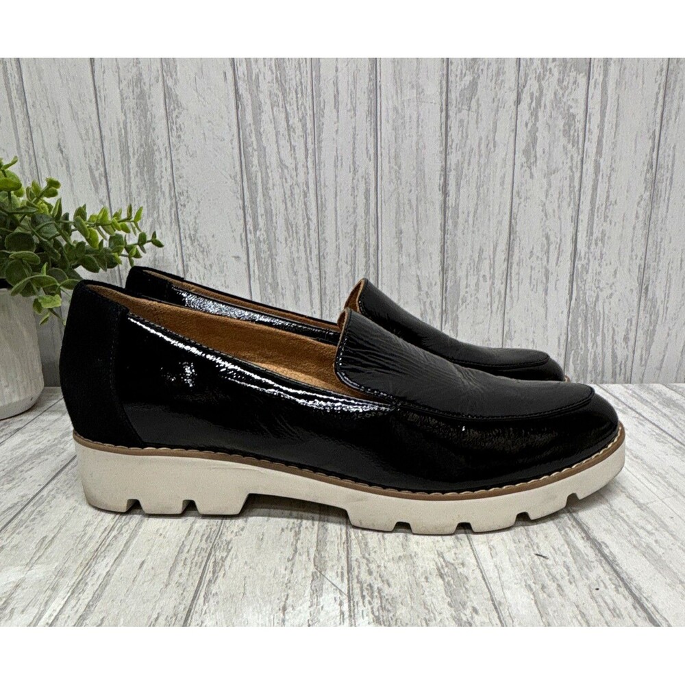 Vionic Kensley Womens 8.5 M Black Leather Slip On Loafers Comfort EU 39